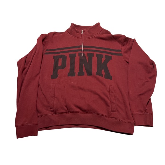 PINK Victoria's Secret Sweaters - VS PINK Half Zip Sweater